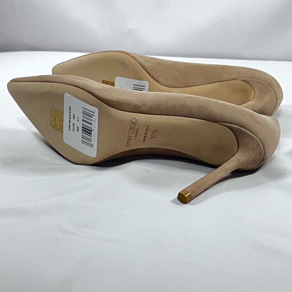 Jimmy Choo Romy 100 Ballet Pink Suede Pumps - Picture 10 of 11